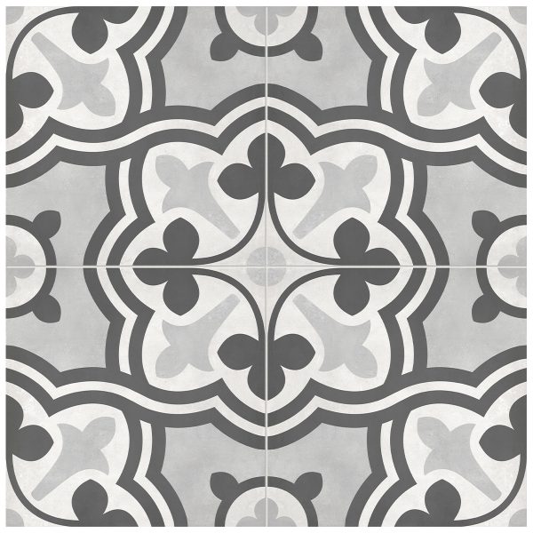 Anatolia Floor Tile Form Ice Baroque Matte 7-3/4" x 7-3/4"