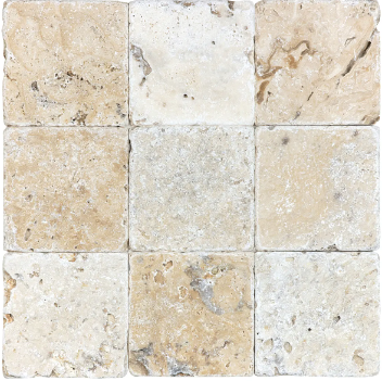Anatolia Floor Tiles Picasso Tumbled 4" x 4"