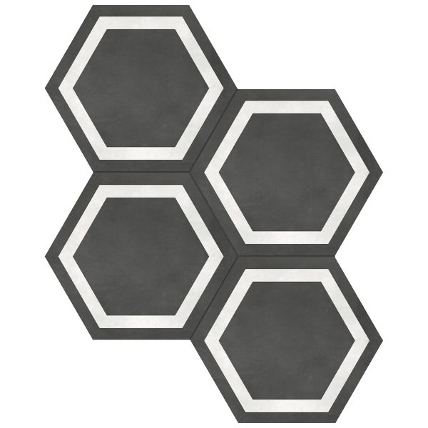 Anatolia Floor Tile Form Graphite Matte 7" x 7-3/4"