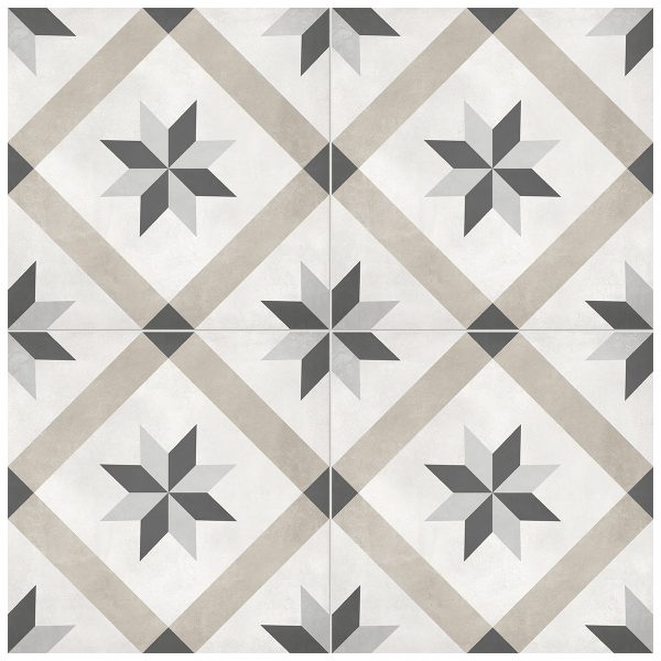Anatolia Floor Tile Form Sand Compass Matte 7-3/4" x 7-3/4"