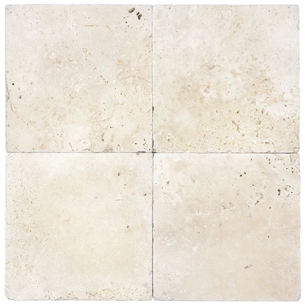 Anatolia Floor Tiles Ivory Travertine Tumbled 6" x 6"