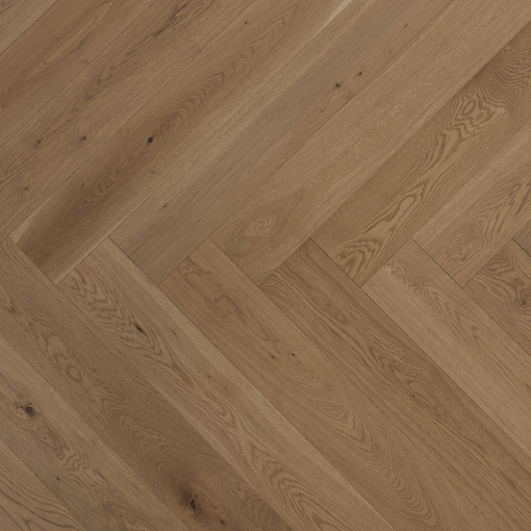 Vidar Engineered Hardwood European White Oak Herringbone Toffee Crunch Character 5" - 3/4"