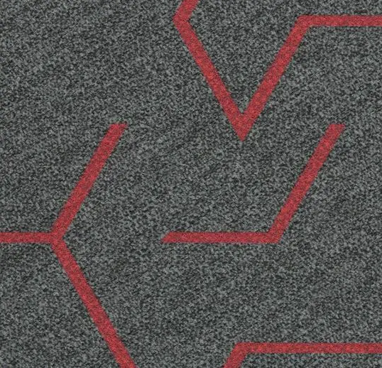 Forbo Flotex Planks Triad Red Line 9-13/16" x 39-3/8"