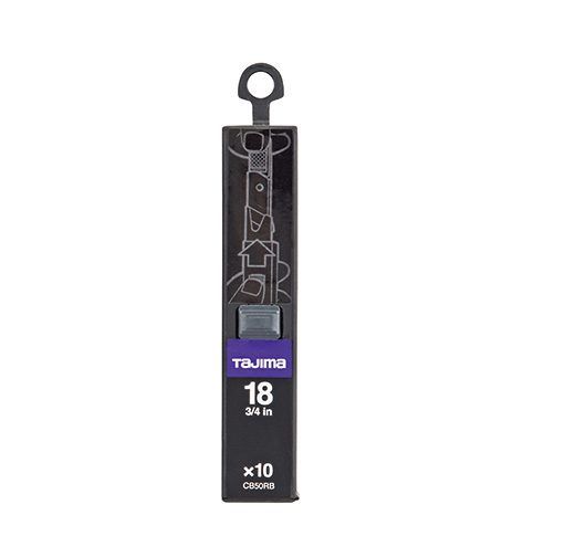 Tajima - Utility Blade Razar Black Blade L 8 Point 18 mm (Pack of 10)