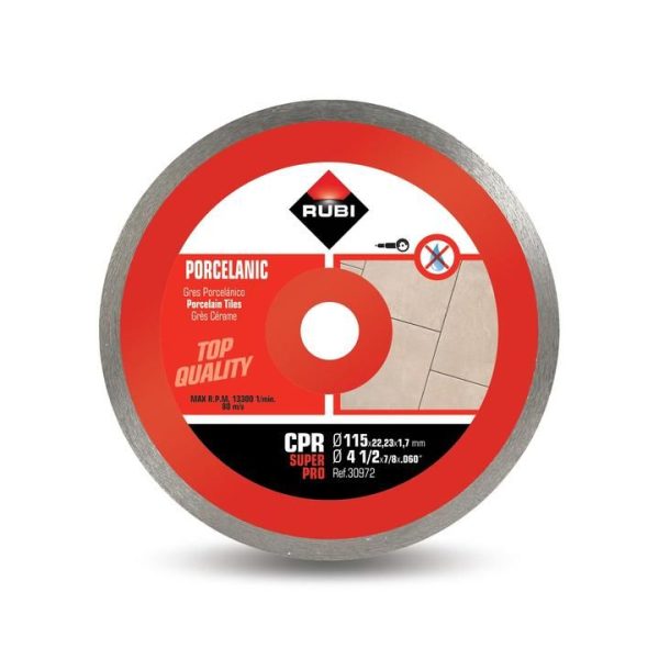 Rubi - Porcelain Tile Diamond Blade CPR-115 Continuous Superpro
