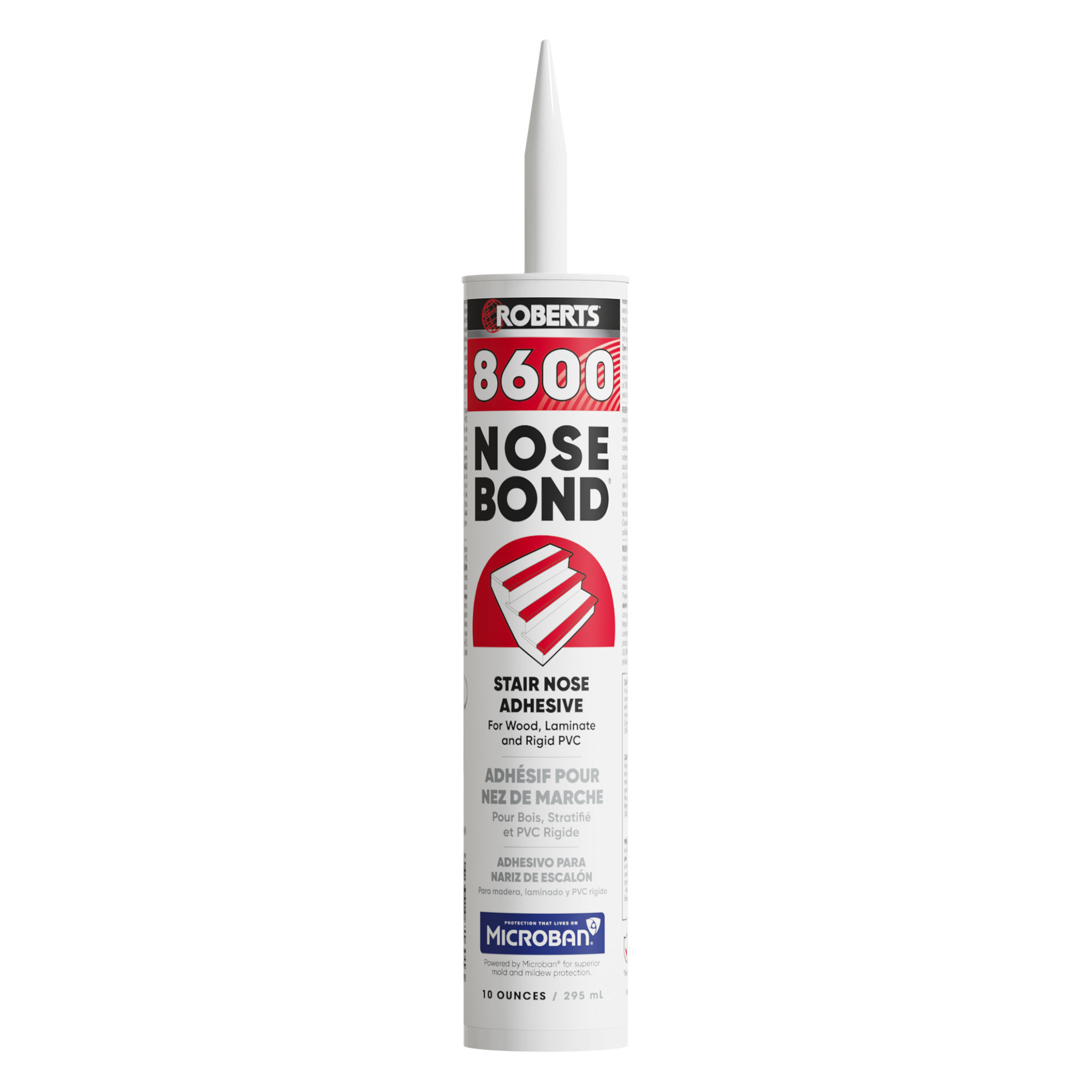 roberts - nose bond stair nose adhesive for wood, laminate, and rigid pvc 1 roberts - nose bond stair nose adhesive for wood, laminate, and rigid pvc