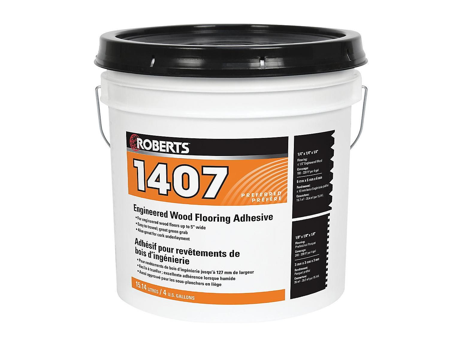 roberts - engineered wood flooring adhesive 15.14 l 1 roberts - engineered wood flooring adhesive 15.14 l
