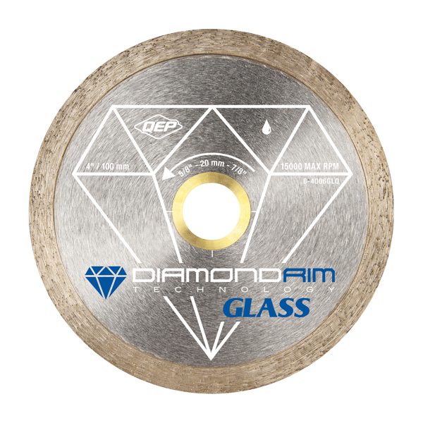 QEP - 4" Continuous Rim, Premium Diamond Saw Blade for Glass Tile Wet Cuts (Pack of 3)