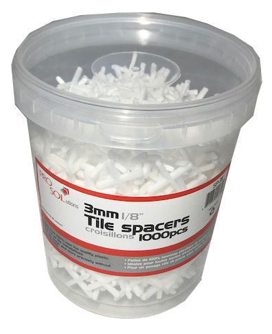 ProSolutions - Tile Spacers X shaped 3mm (1/8") - Bucket of 1000