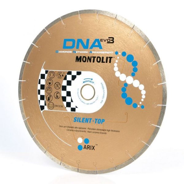 Montolit - DNA Diamond Wet-Only Blade, Silent 10"