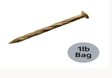GCP - Halex Drive Screw Wood Flooring Nails 1 1/4" Gold - 1 lb bags