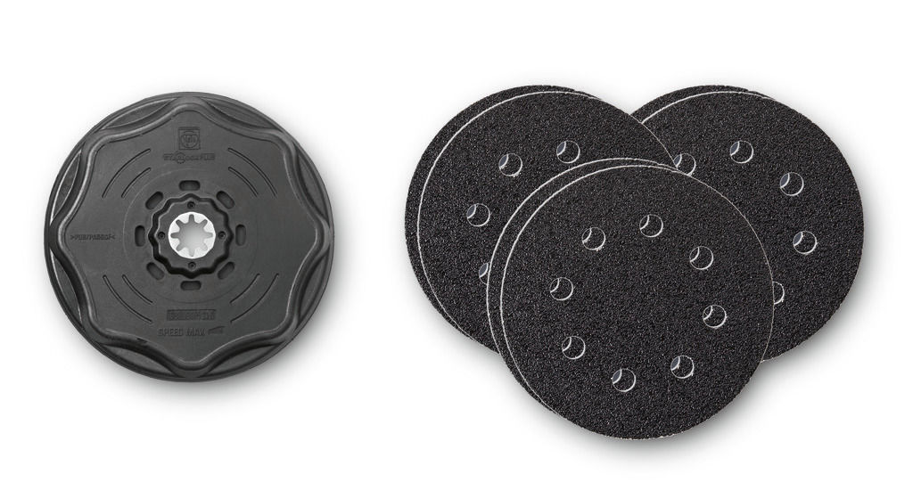 fein - sanding disc set for starlock plus mount 4-17/32" 1 fein - sanding disc set for starlock plus mount 4-17/32"