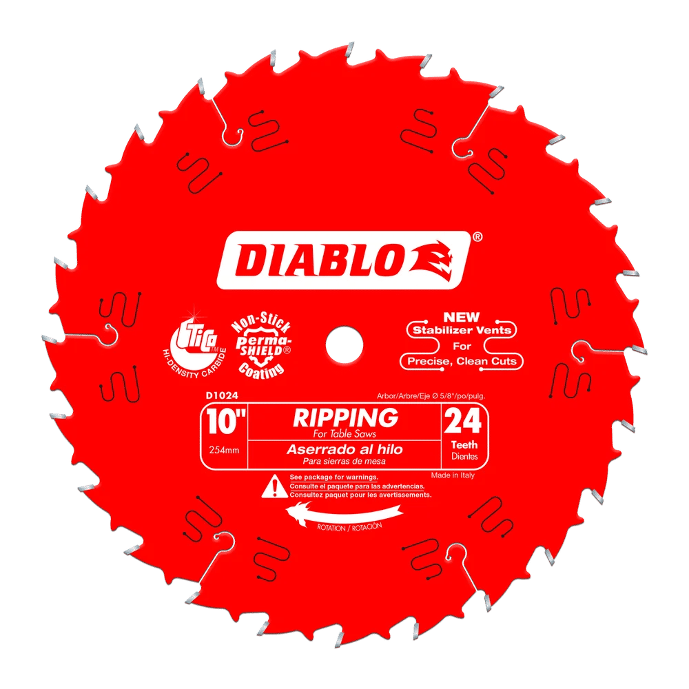 diablo - ripping saw blade 24 tooth 10" 1 diablo - ripping saw blade 24 tooth 10"