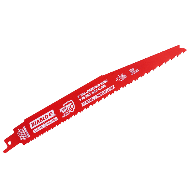 Diablo - Reciprocating Saw Blade Demo Demon 6/12 TPI Bi-Metal 9" for Nail-Embedded Wood (Pack of 5)