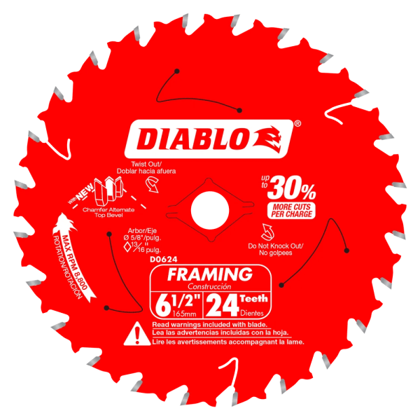 Diablo - Framing Saw Blade 24 Tooth 6-1/2"