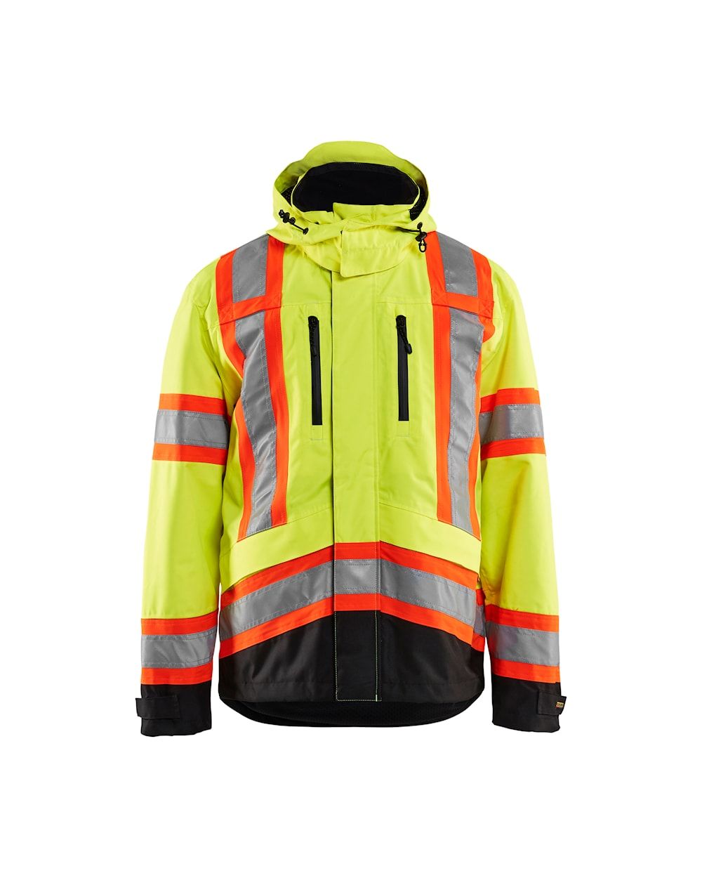 blaklader - hi-vis shell jacket #3399 yellow/black xl 1 blaklader - hi-vis shell jacket #3399 yellow/black xl