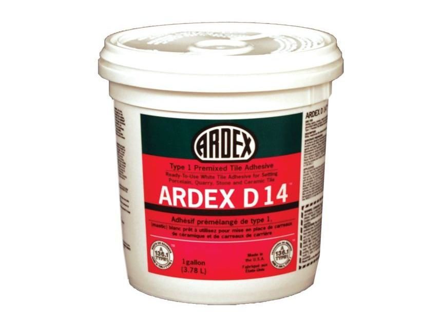 ardex - d 14 type 1 premixed tile adhesive - 3.78 l 1 ardex - d 14 type 1 premixed tile adhesive - 3.78 l