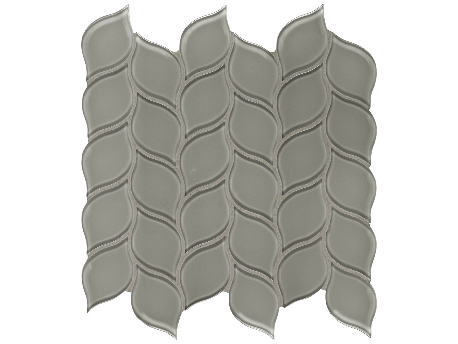 anatolia - glass mosaic element smoke petal 12" x 12" 1 anatolia - glass mosaic element smoke petal 12" x 12"