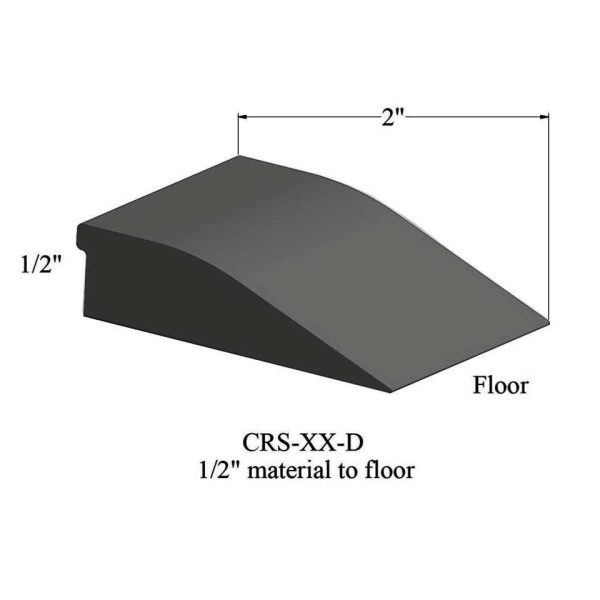 tarkett - reducers - crs 63 d 1/2" material to floor #63 burnt umber 12'