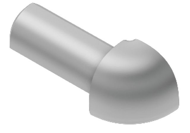 schluter - rondec outside corner 90° satin anodized aluminum 5/16" (8 mm) 1 schluter - rondec outside corner 90° satin anodized aluminum 5/16" (8 mm)