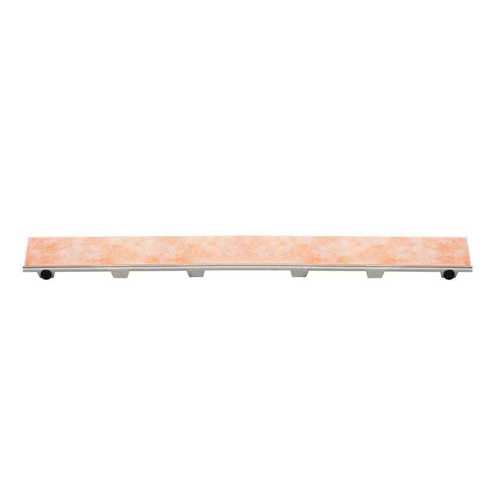 schluter - kerdi-line linear floor drain with frameless tileable grate design - brushed stainless steel (v4) 1-1/8" x 55-1/8" 1 schluter - kerdi-line linear floor drain with frameless tileable grate design - brushed stainless steel (v4) 1-1/8" x 55-1/8"