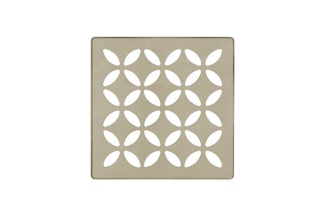 schluter - kerdi-drain square grate kit floral - stainless steel (v2) cream 4" 1 schluter - kerdi-drain square grate kit floral - stainless steel (v2) cream 4"