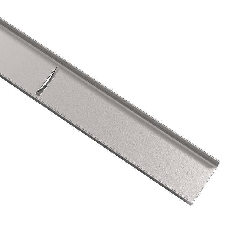 oatey - linear drain cover qucikdrain with tile-in grate design brushed 304 stainless steel 1-3/8" x 48" 1 oatey - linear drain cover qucikdrain with tile-in grate design brushed 304 stainless steel 1-3/8" x 48"