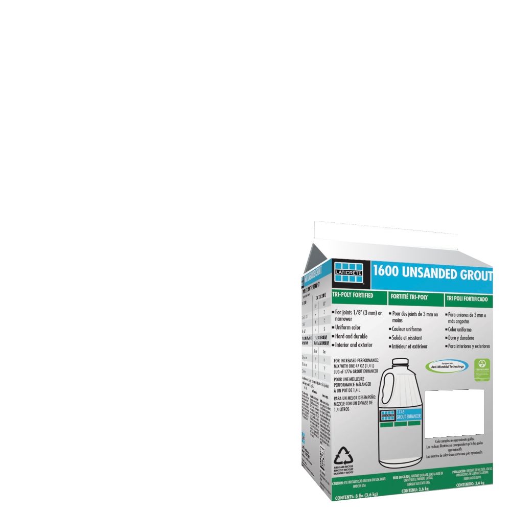 laticrete - 1600 unsanded grout #44 bright white 8 lb 1 laticrete - 1600 unsanded grout #44 bright white 8 lb