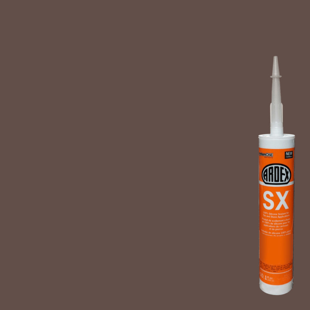 ardex - sx 100% silicone sealant for tile & stone - molasses #49 - 10.1 oz 1 ardex - sx 100% silicone sealant for tile & stone - molasses #49 - 10.1 oz