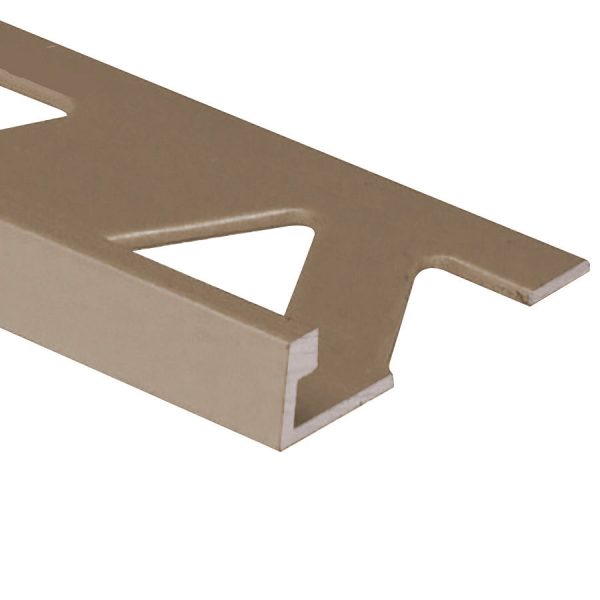 Prova - Aluminum Flat Tile Edge Satin Titanium 3/8" x 8'