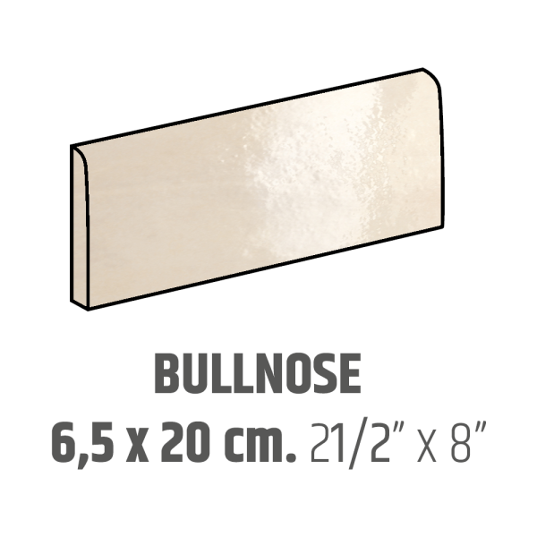 Centura Ceramic Wall Molding Bullnose Artisan Ochre Glossy 2.5" x 8" (Pack of 38)
