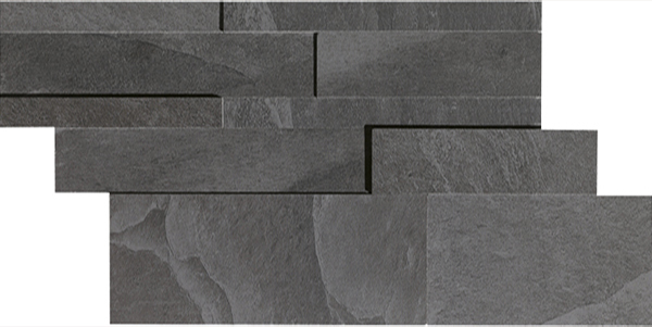 Centura Wall Tiles Denverstone 3D Anthracite Matte 12" x 24"