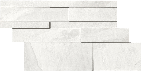 Centura Wall Tiles Denverstone 3D White Matte 12" x 24"