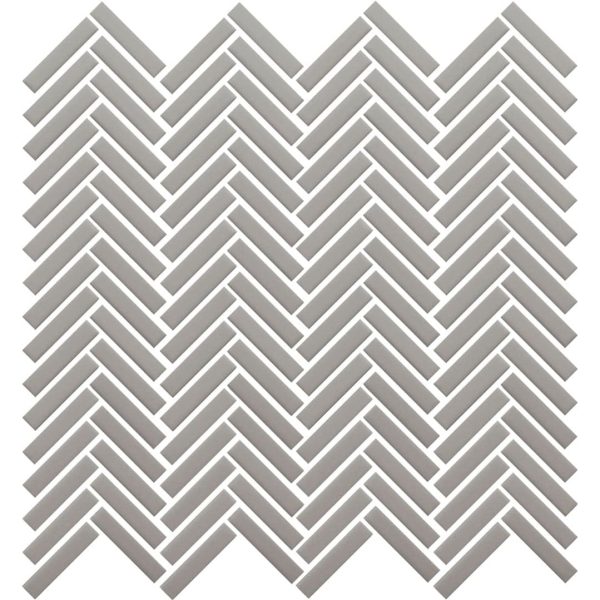 Centura Wall Tiles Paint Stick Herringbone Grey Mat 3/8" x 2"