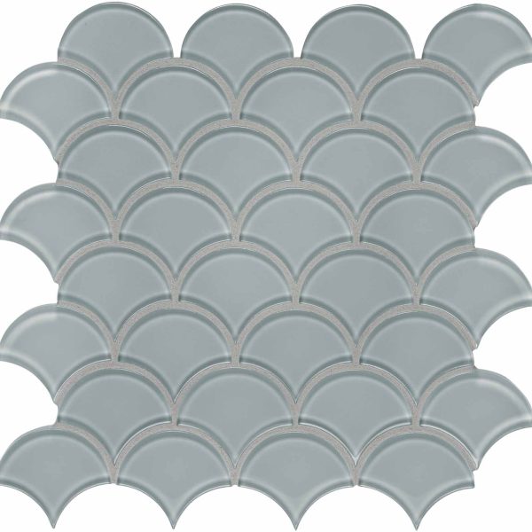 Anatolia Glass Mosaic Element Shadow Scallop 12" x 12"