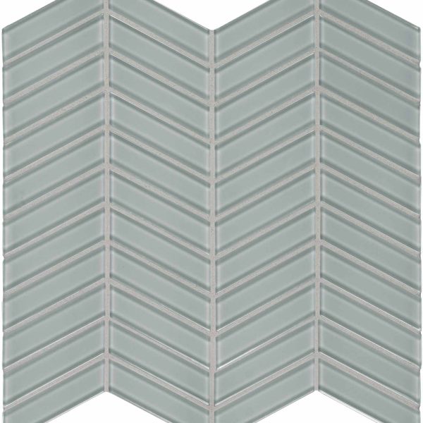 Anatolia Glass Mosaic Element Shadow Chevron 12" x 12"