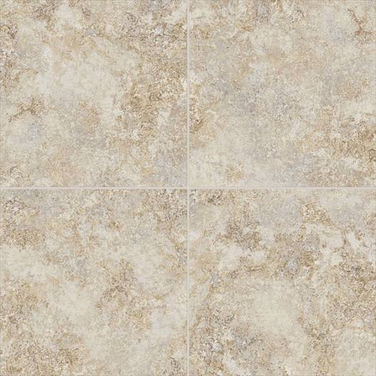 Centura Vinyl Tile UltraCeramic by American Biltrite Fine Travertine Cream 18" x 18"