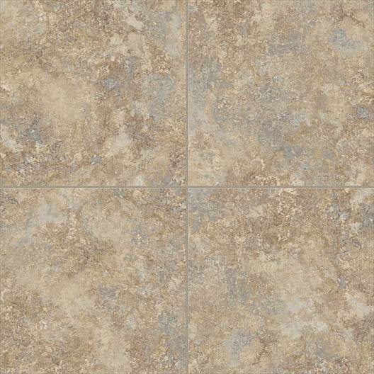 Centura Vinyl Tile UltraCeramic by American Biltrite Fine Travertine Beige 18" x 18"
