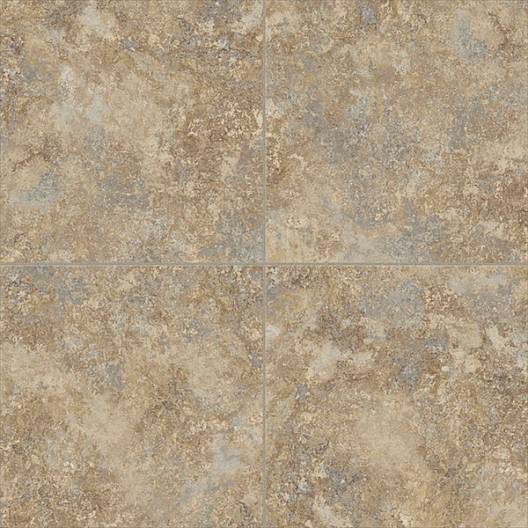 Centura Vinyl Tile UltraCeramic by American Biltrite Fine Travertine Tan 18" x 18"