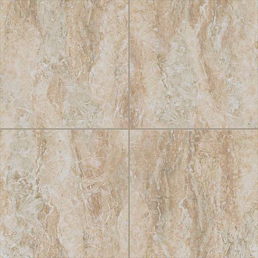Centura Vinyl Tile UltraCeramic by American Biltrite Castelli Marble Beige 18" x 18"