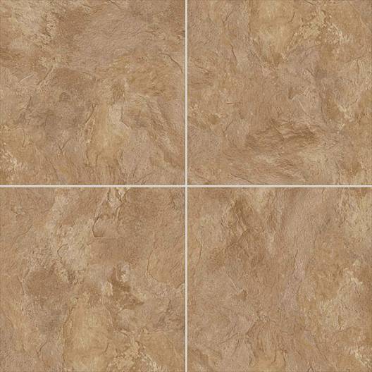 Centura Vinyl Tile UltraCeramic by American Biltrite Tuscan Slate Terra Beige 18" x 18"
