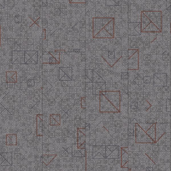 Armstrong Vinyl Tiles Theorem Newton Gray Glue Down 6" x 36"