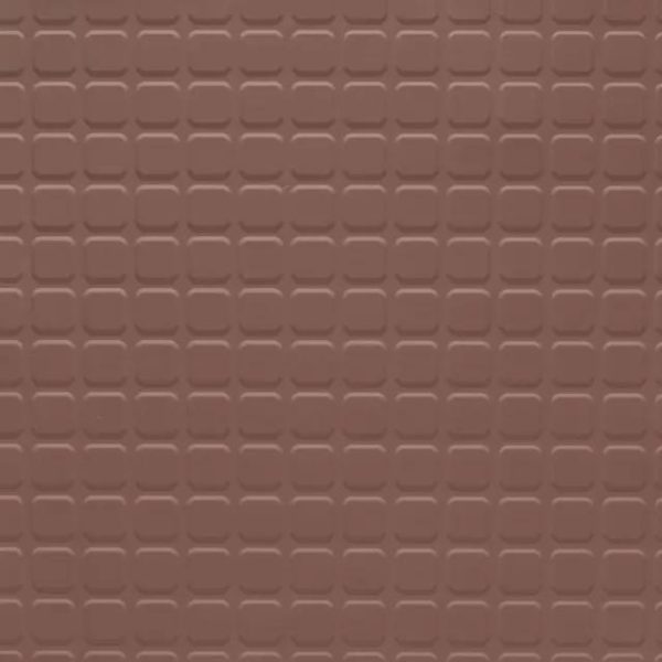 Johnsonite Rubber Tile Solid Color RT VL9 SQ Raised Square #VL9 Red Clay 24" x 24"