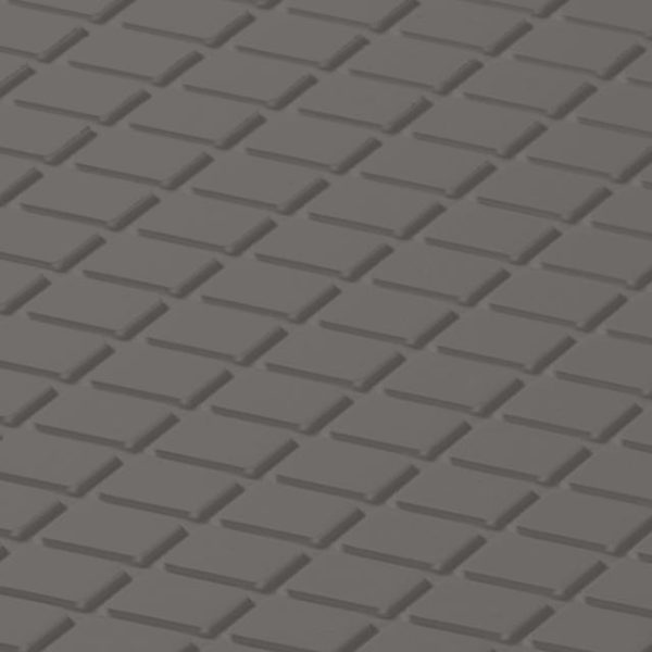 Johnsonite Rubber Tile Solid Color Diamond #TB1 Peppercorn 24" x 24"