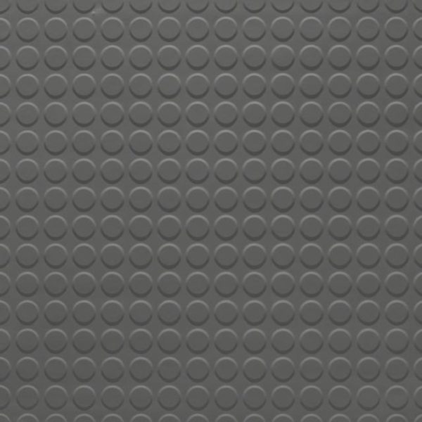 Johnsonite Rubber Tile Solid Color Raised Round #20 Charcoal 24" x 24"
