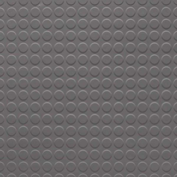 Johnsonite Defiant Oil and Grease Resistant Tile - 1/8" RD Raised Round Solid #48 Grey - Tile 24" x 24"