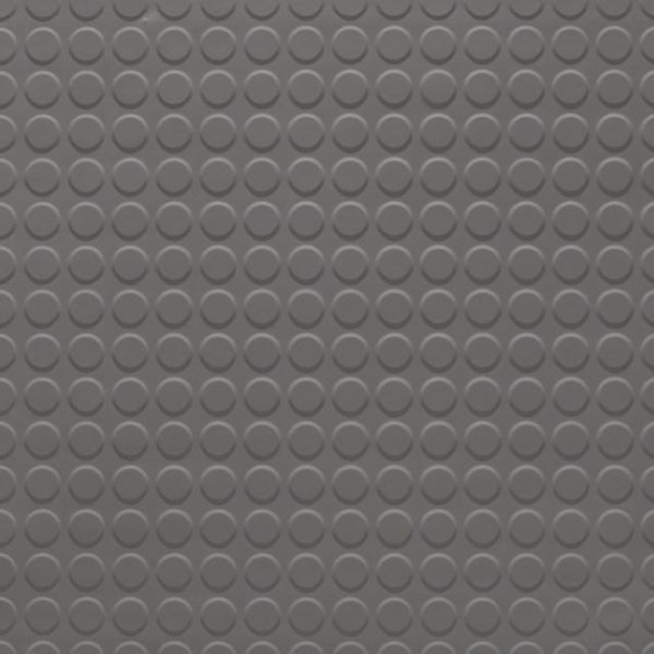 Johnsonite Rubber Tile Solid Color Raised Round #48 Grey 24" x 24"
