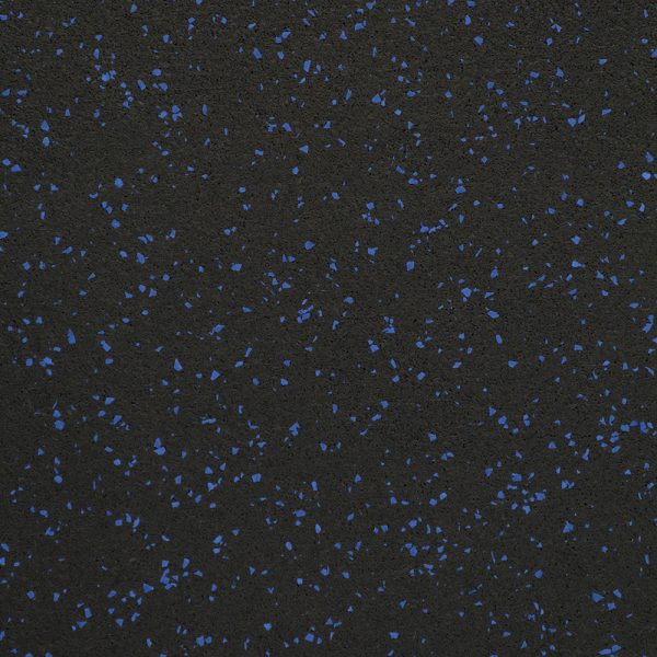 ROPPE Rubber Tiles Recoil Interlock #609 Cobalt 20% Chips 34-1/4" x 34-1/4" - 10 mm