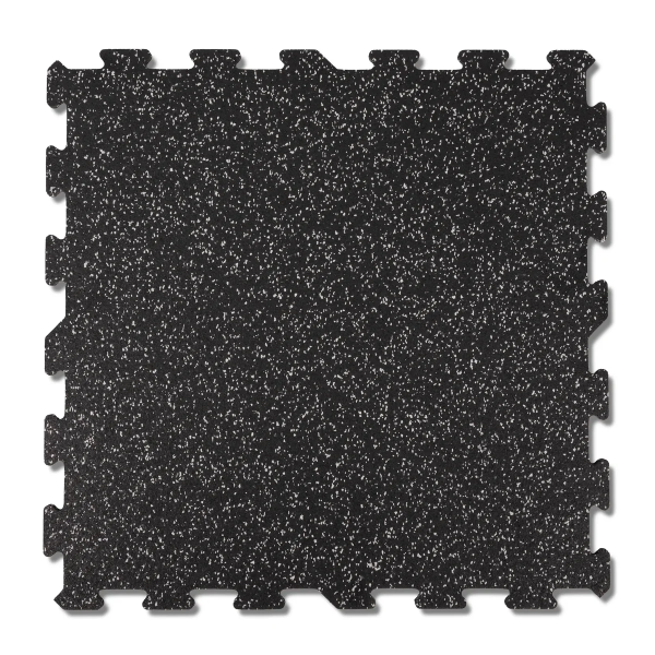 Pliteq Rubber Puzzle Puzzle Tile GenieMat Fit08 Black 23" x 23" - 8 mm (4 sqft)