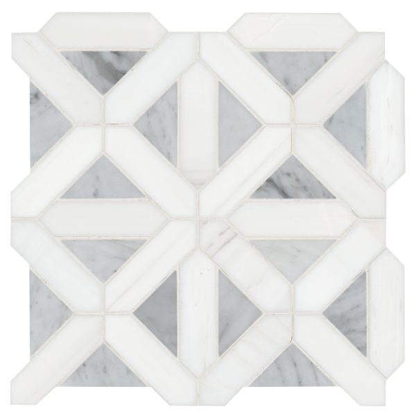 MSI Surfaces Mosaic Bianco Dolomite White-Cool Polished 12" x 12"